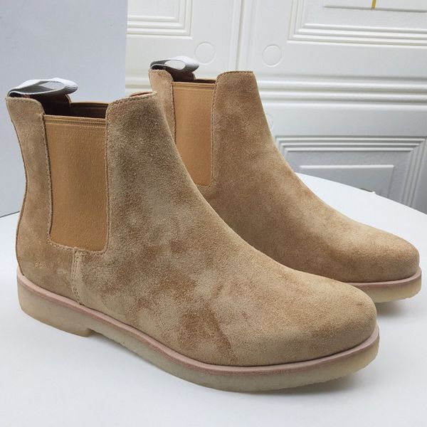 

new style khaki women men ankle boots genuine leather q47, Black
