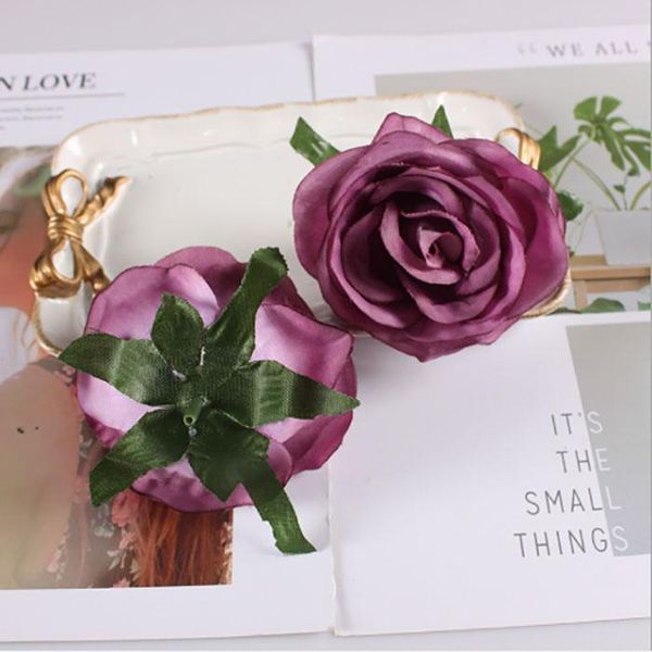 

100pcs lot 8.5cm silk rose flower artificial silk rose flower head for wedding decoration flower wall wholesale ing