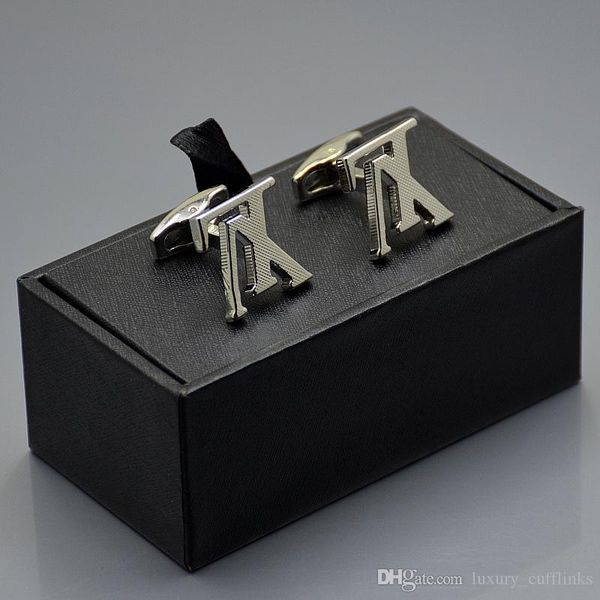 

цена промотирования жених рубашка запонка с запонками коробка роскошные ювелирные изделия медные запонки для рождественского подарка, Silver