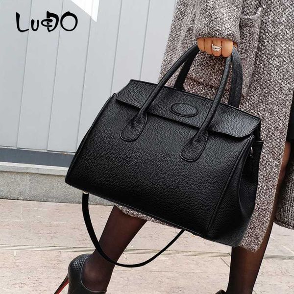 

lucdo brand women's designer handbag new pattern quality leather women bag capacity tote shoulder crossbody messenger bags