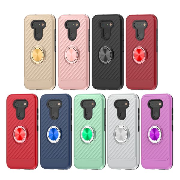 Para o Samsung Galaxy A21 A11 A01 para Aristo 5 Plus K51 Stylo 6 360 Ringue de anel de anel de anel de anel de carro celular capa da caixa de celular D1