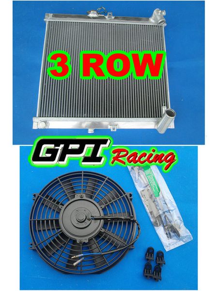 

56mm 3 core for rx7 rx-7 fc3s series 4 s4 86 87 88 alloy aluminum radiator +fan mt