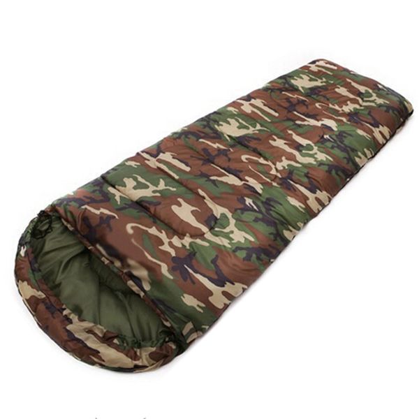 

new sale cotton camping sleeping bag,15~5degree, envelope style, army or or camouflage sleeping bags
