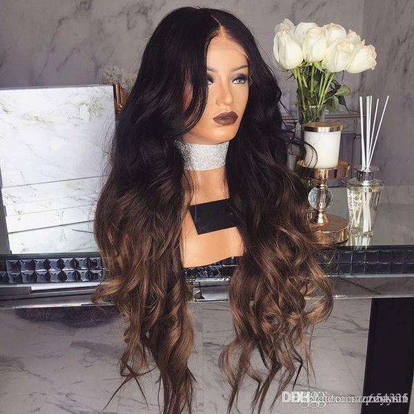 Newest Stylish Gradual Champagne Color Long Blonde Hair Gradient Blonde Long Curly Hair Mixed Colors Synthetic Wig Male Wigs Hair Weave From Zznysm7