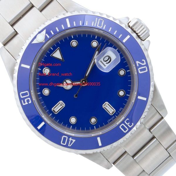 

luxury 116610 stainless steel bracelet mens watches automatic asia 2813 movement watch blue ceramic bezel men's sport wrist watches, Slivery;brown