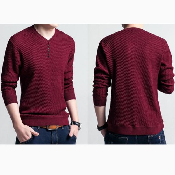 

chic autumn winter sweaters men solid color v neck long sleeve 2020 pullover knitted pull sweater mens sweaters male knitwear, White;black