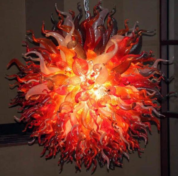 

pretty light colorful murano lamps circle chandeliers round shape home decoration style hand blown glass led chandelier