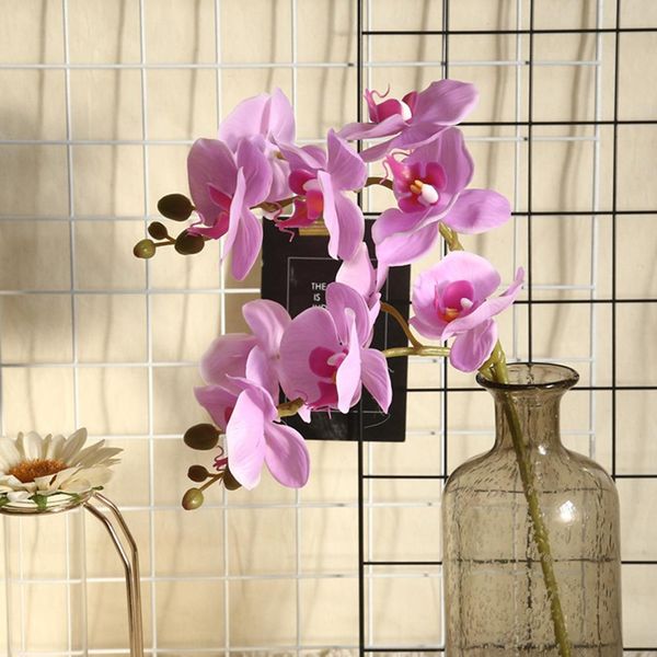 

1pc realistic artificial flower fake butterfly orchid vivid diy wedding party festival ornament holiday home decoration