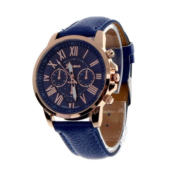 

2018 geneva brand fashion watches women roman numerals faux leather quartz watch men casual wrist watch relogios feminino hours, Slivery;brown
