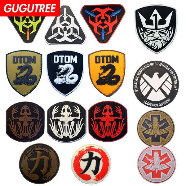 

gugutree hook&loop pvc snake patches military patches badges applique patches for clothing sp-589, Black