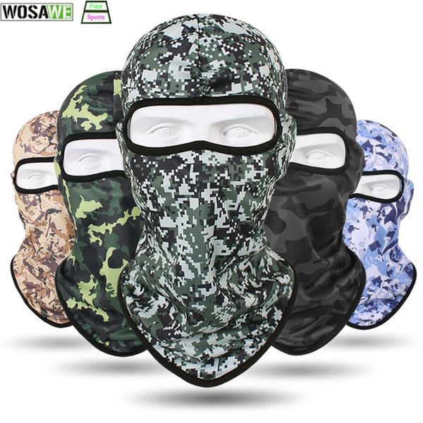 

wosawe full face shield balaclava windproof outdoor sports cycling skiing cs go tactical face mask mtb riding bicycle bandana, Black