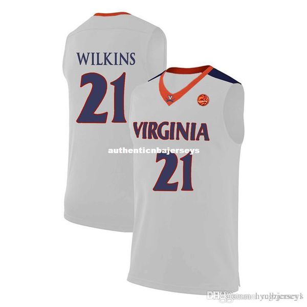 

21 isaiah wilkin virginia basketball jersey all size embroidery stitched customize any name and name xs-6xl vest jerseys, Black;blue