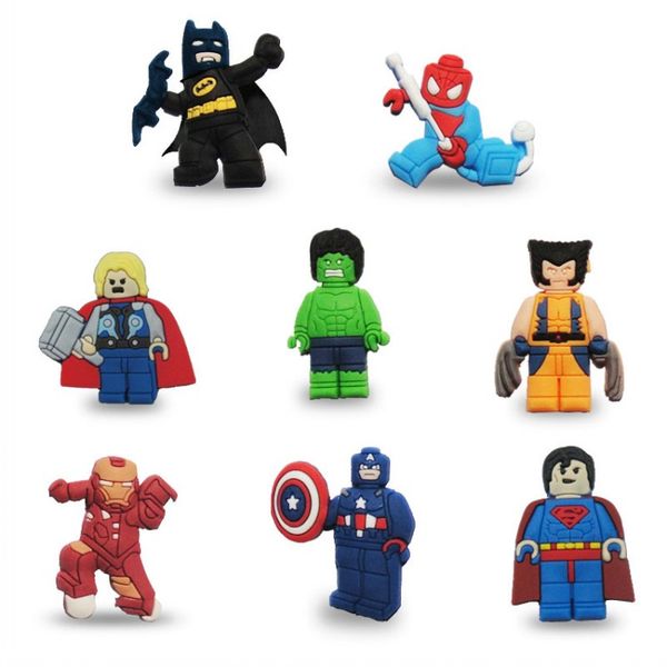 

moq = 25 шт. super hero hot moive пвх мультфильм рисунок значок брошь булавки значки симпатичные pin кнопка значок pinback школьная сумка од, Gray
