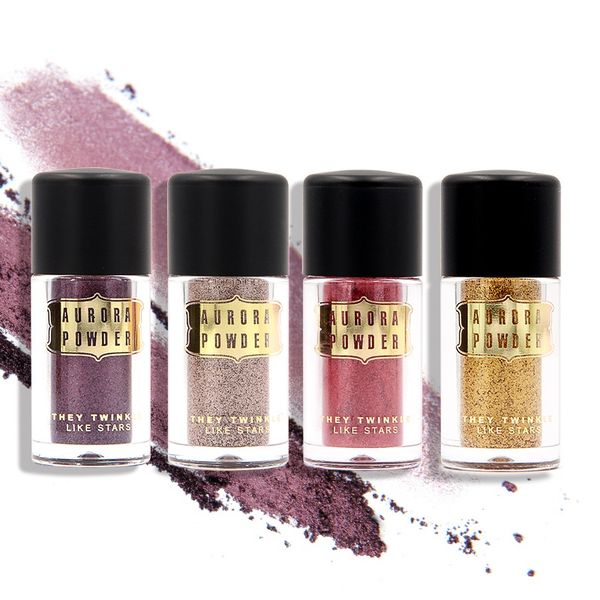 

1set 4 colors glitter eyeshadow loose powder shimmer eye shadow shining pigments metallic sparkling eyes makeup cosmetics t1
