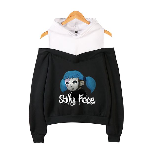 

women sweatshirt womens clothes face hoodies sweatshirts women sleeve off shoulder exclusive women sala autumn hoodies drop shipping, Black