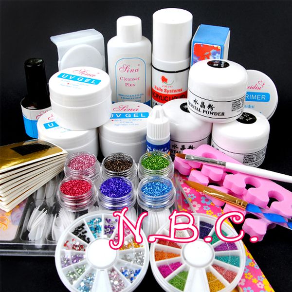 

1 set Acrylic power UV gel Nail Art Decorations Brush Set Tools Professional Painting Pen for False Nail Tips UV Gel Polish