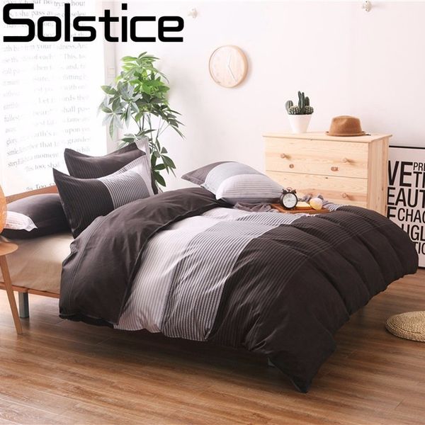

solstice japanese simple stripes style duvet cover set 3pcs bed set bed linen bedclothes bedding sets twin double  size