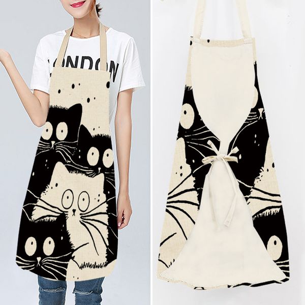 

abrasion hand apron female waterproof and oil-proof hooded kitchen sleeveless overalls hanging neck easy to take off