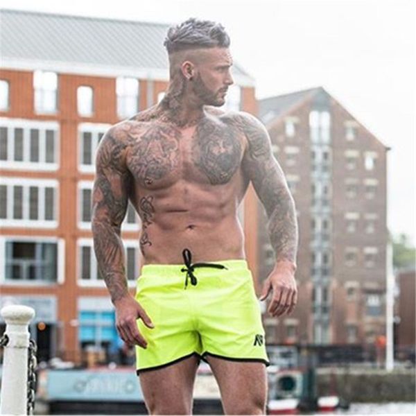 

2019 summer new men shorts fitness fashion white casual workout brand short pants shorts europe and america style, White;black