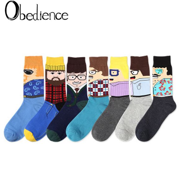 

Euro Style Family members Funny Patterned Ins Cute Socks Cotton Casual Hipster Socks Colored Men&Women Sox