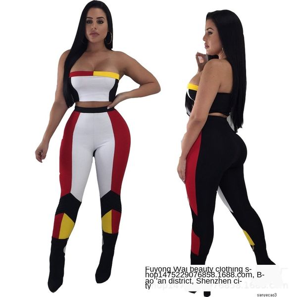 

womens designer two-piece short casual suitfp13h, White