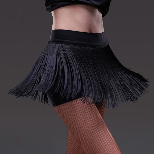 

2019 new lady latin dance skirt for womens black tassel styles latin dance dress competition/practice dancewear skirts s-2xl, Black;red