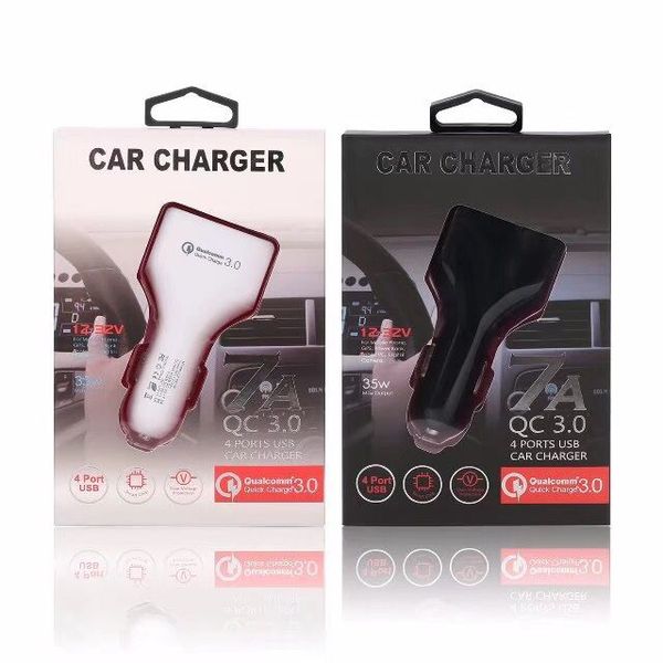 

4usb порты 7а qc3.0 fast быстрое зарядное устройство автомобильное зарядное устройство адаптер питания для iphone samsung андроид телефон