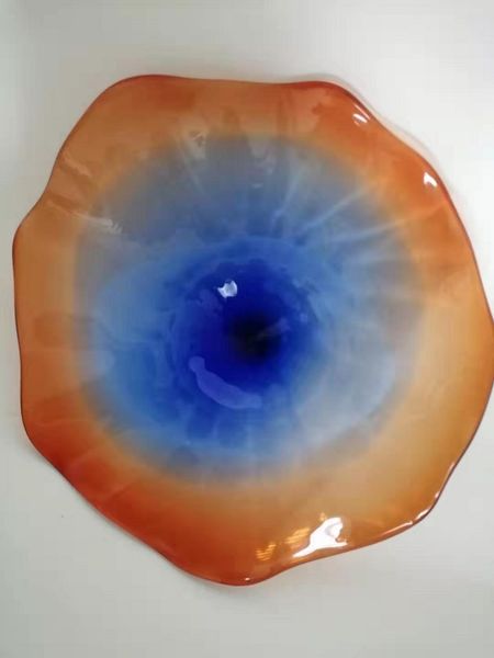 

hand brown glass wall light murano glass plates for l wall handmade hand blown glass wall art
