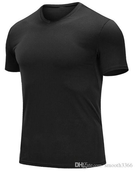 

1022 men's tight-fitting fitness white-gray clothes running short-sleeved sportswear stretch quick-drying clothes t-shirt, Black;yellow