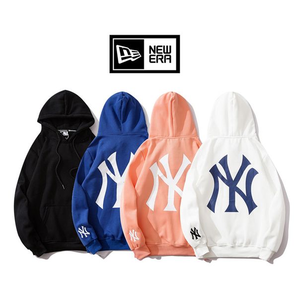 

мпп люкс мужская балахон 2020 прилив бренда осень и зима yankees манжеты ny обратно крупным шрифтом плюс бархатный балахон черный белый сини, White;black