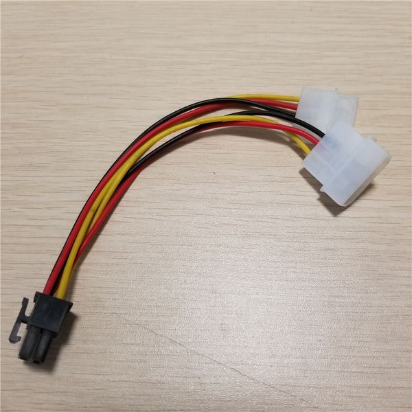 

1 pcs atx dual 4pin molex to graphic video card 6pin pci-e pcie power cable cord 18awg 11cm for pc computer diy