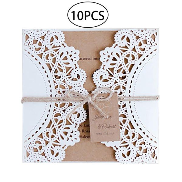 

10pcs laser cut wedding invitations cards hollow out wedding invitation card greeting card congratulation a3
