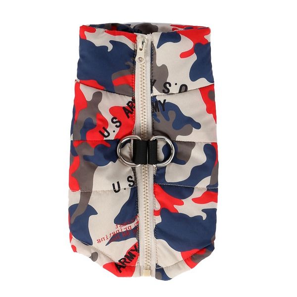 

winter warm dog clothes camouflage soft cotton zip up sleeveless coat pet clothes for small dogs cats pet outfits s-5xl n1
