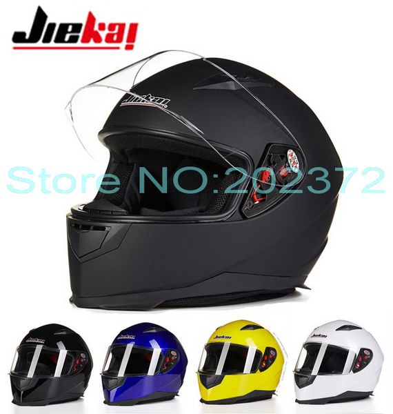 

fashion jiekai full face motorcycle helmet winter knight racing motorbike helmets made of abs jk-313 four seasons size l xl