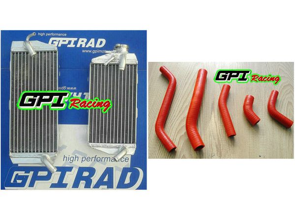

rl aluminum radiator & red hose for kx 450f kx450f kxf450 2006 2007 06 07