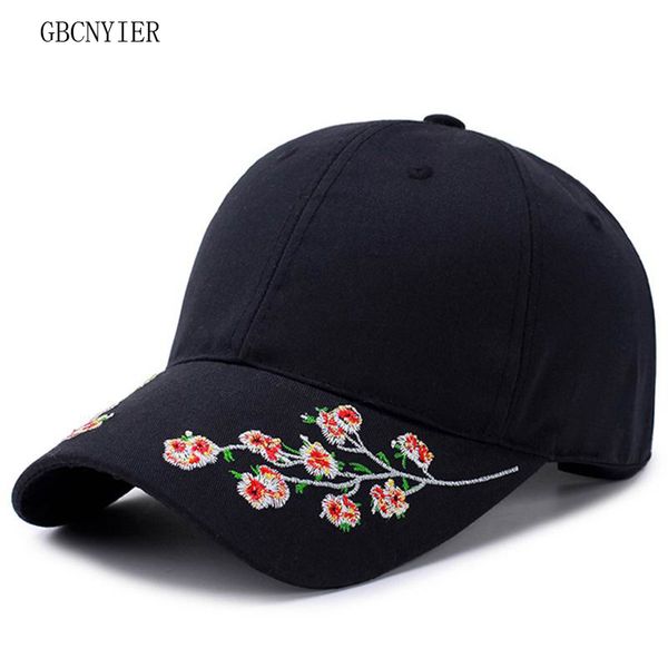 

gbcnyier plum embroidery women baseball cap outdoor flower female sun hat fashion leisure lady outdoor stroll visor 10pcs/lots, Blue;gray