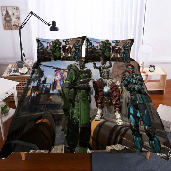 Game Character Bedding Set King Fashionable Lifelike 3d Duvet