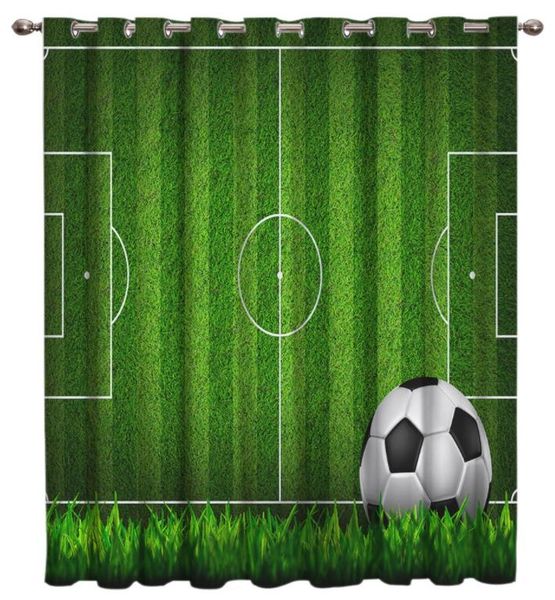 

custom 3d stereoscopic curtains soccer field blackout curtains for living room bedrooms home decor height modern