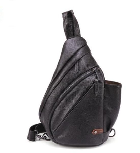 

european and american trend new men's casual fashion shoulder bag riding cross-body chest bag large capacity retro leather men's b
