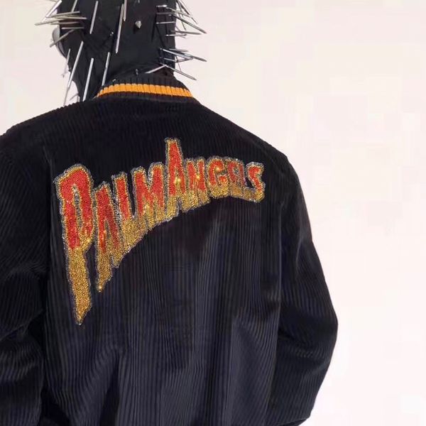 

T palm angel diamond print coat luxury treet fa hion men de igner jacket women couple black jacket t y jk041