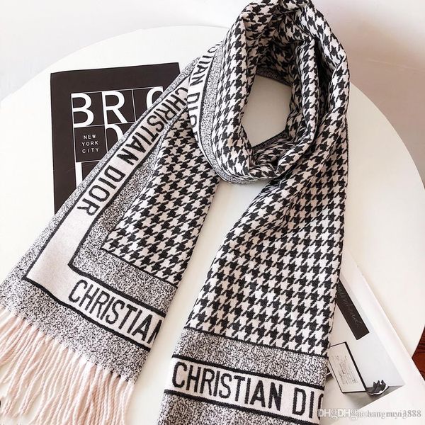 

fashion brand autumn and winter new cashmere scarves for men and women to keep warm versatile lattice scarf shawl wholesale ing, Blue;gray