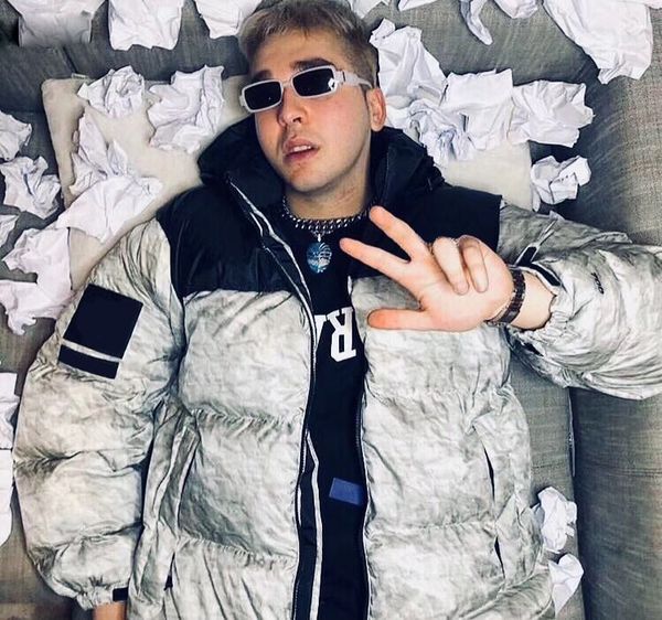 

18fw box logo brand down jacket casual winter warm thicken bread down coat fashion street designer down jackets outerwear, Black