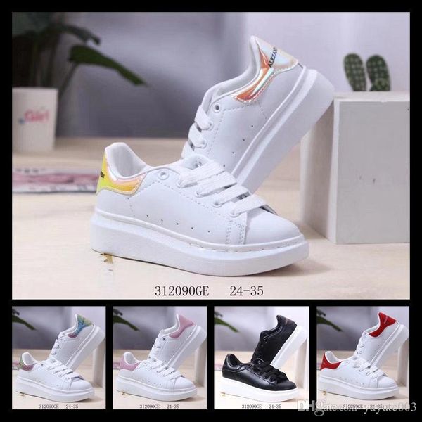 

idzui casual shoes lace up designer comfort pretty girl kids sneakers casual leather shoes kidssneakers extremely durable 24-35, Black