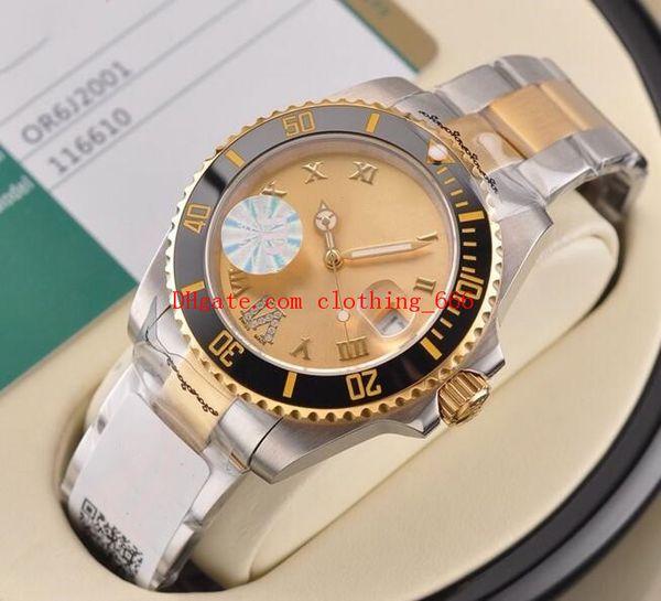 

7 style luxury watch 40mm 116610 316l steel ceramic bezel 8215 movement original gliding bracelet sapphire dive automatic men watch, Slivery;brown
