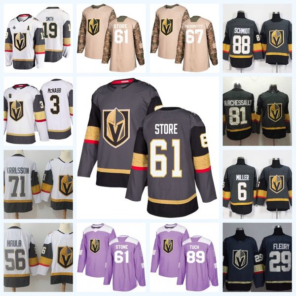 

61 Mark Stone Vegas Golden Knights Fleury Reaves Alex Tuch Nate Schmidt Karlsson Reilly Smith Marchessault Pacioretty Cody Eakin Jersey
