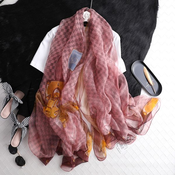

2019 new scarves fashion chiffon scarf women shawl floral print summer holiday chiffon hijab sunscreen beach covers 135*190cm