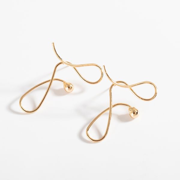 

maxi korean metal lines small temperament personality cool earrings, Silver