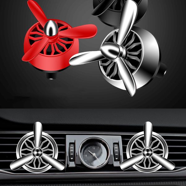 

1pc propellar fan durable universal alloy utility small air freshener fan for air conditioner car