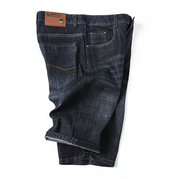

2019 summer new denim shorts men business casual knee length straight blue jeans stretch brand clothing