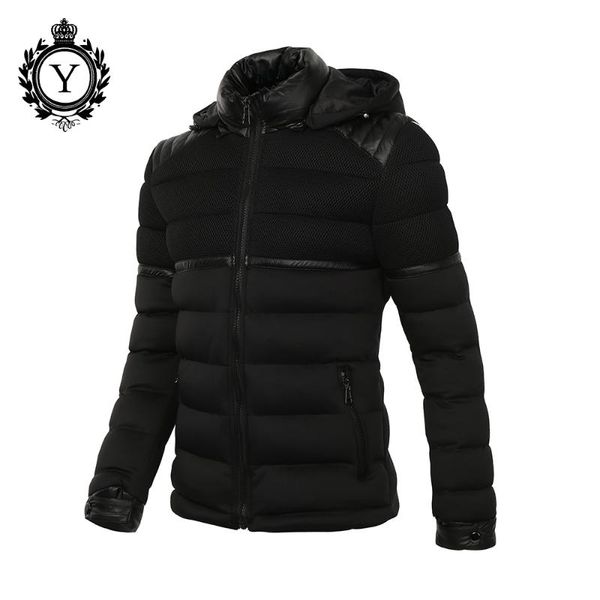 

coutudi 2020 winter men's jacket coats cotton padded patchwork mesh parkas male regular thick winter jackets mens clothing xxxl, Tan;black